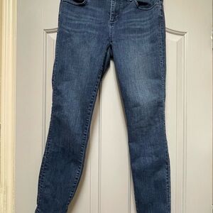 Ann Taylor Loft Modern Skinny Mid Rise Jeans Stretch Dark  Indigo Denim Size 8